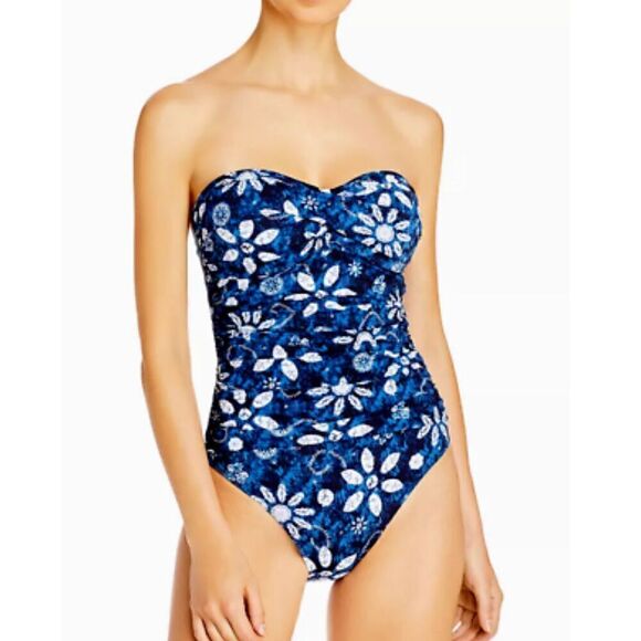New. Bleu Rod Beattie blue strapless swimsuit. Normally $129. Size 8 - Picture 4 of 14
